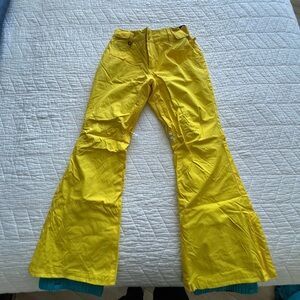 Bright Yellow ski pants